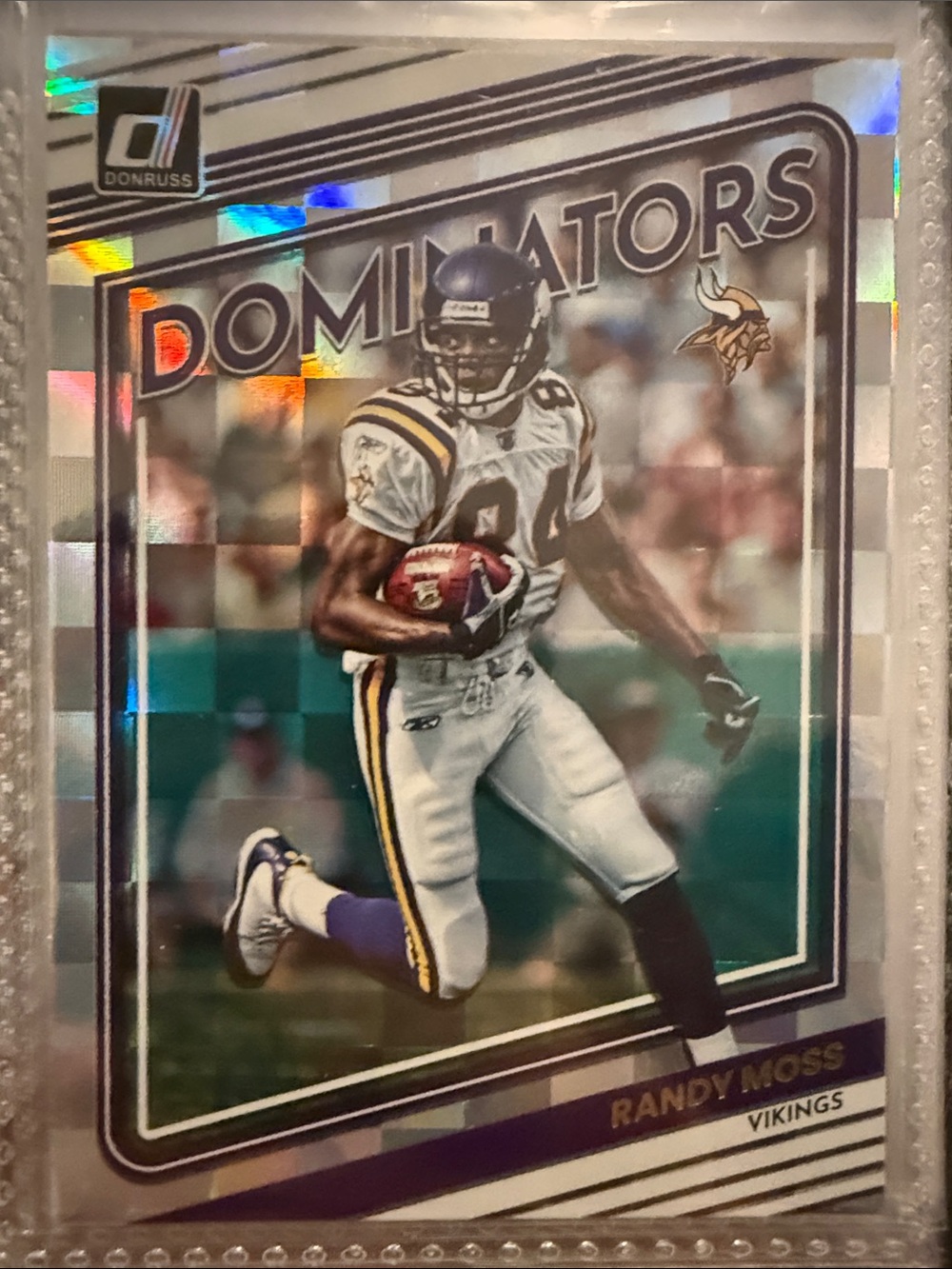 Russ Dominators Football Wall Art - Purple, White, Gold Randy moss